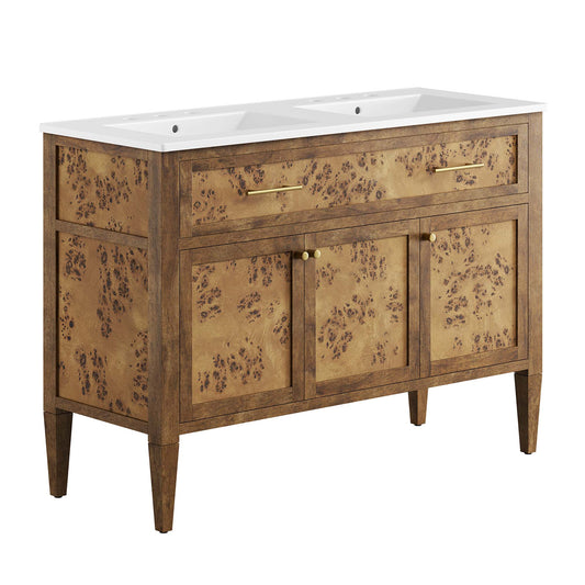 Modway, Elysian 48" Wood Double Sink Bathroom Vanity