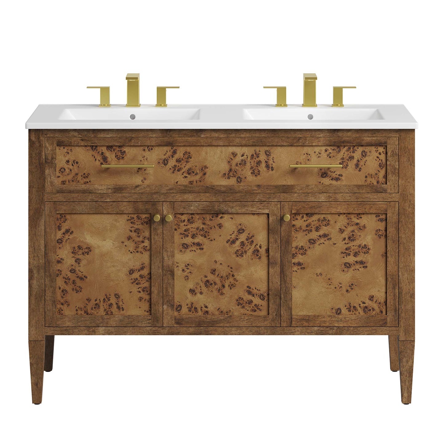 Modway, Elysian 48" Wood Double Sink Bathroom Vanity