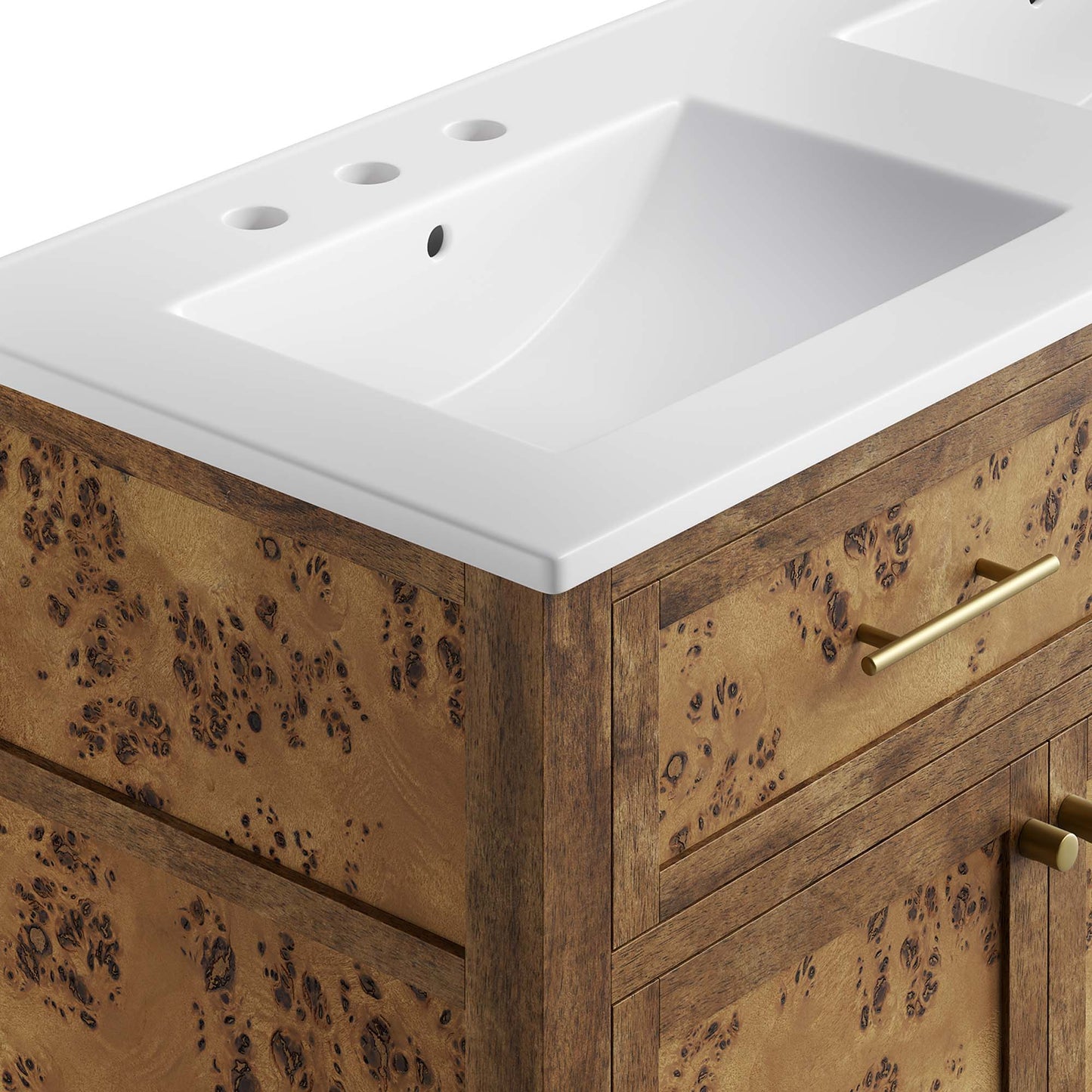 Modway, Elysian 48" Wood Double Sink Bathroom Vanity