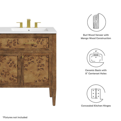 Modway, Elysian 48" Wood Double Sink Bathroom Vanity