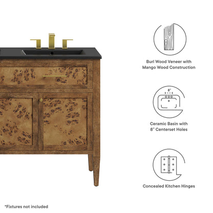 Modway, Elysian 48" Wood Double Sink Bathroom Vanity