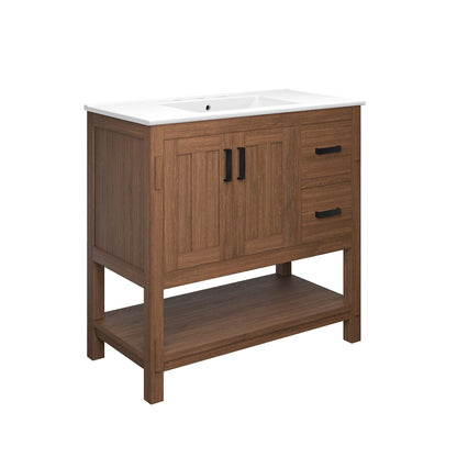 Modway, Ashlyn 36” Wood Bathroom Vanity