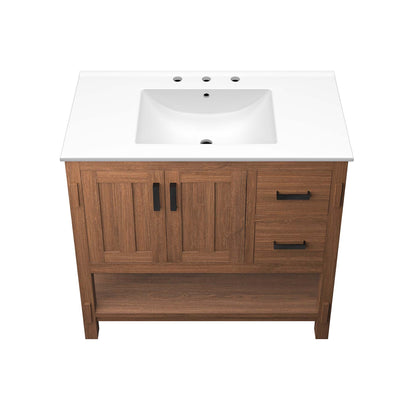 Modway, Ashlyn 36” Wood Bathroom Vanity