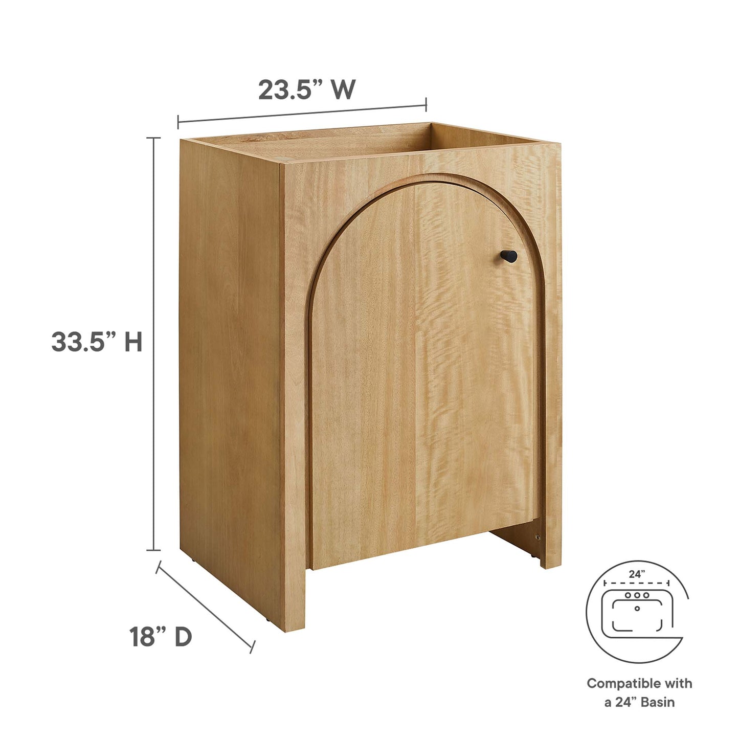 Modway, Appia 24" Bathroom Vanity Cabinet (Sink Basin Not Included)