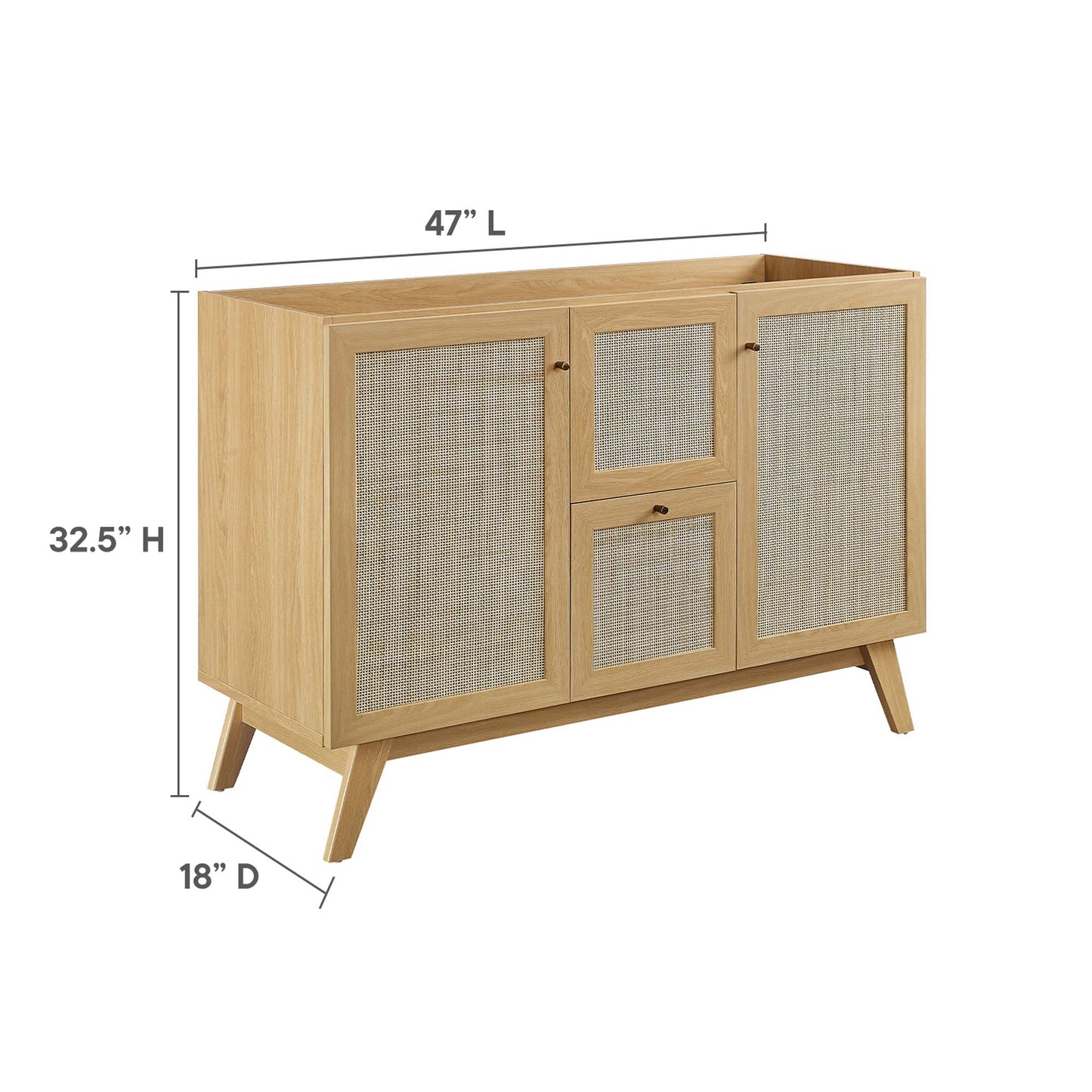 Modway, Soma 48” Single or Double Sink Compatible Bathroom Vanity Cabinet (Sink Basin Not Included)