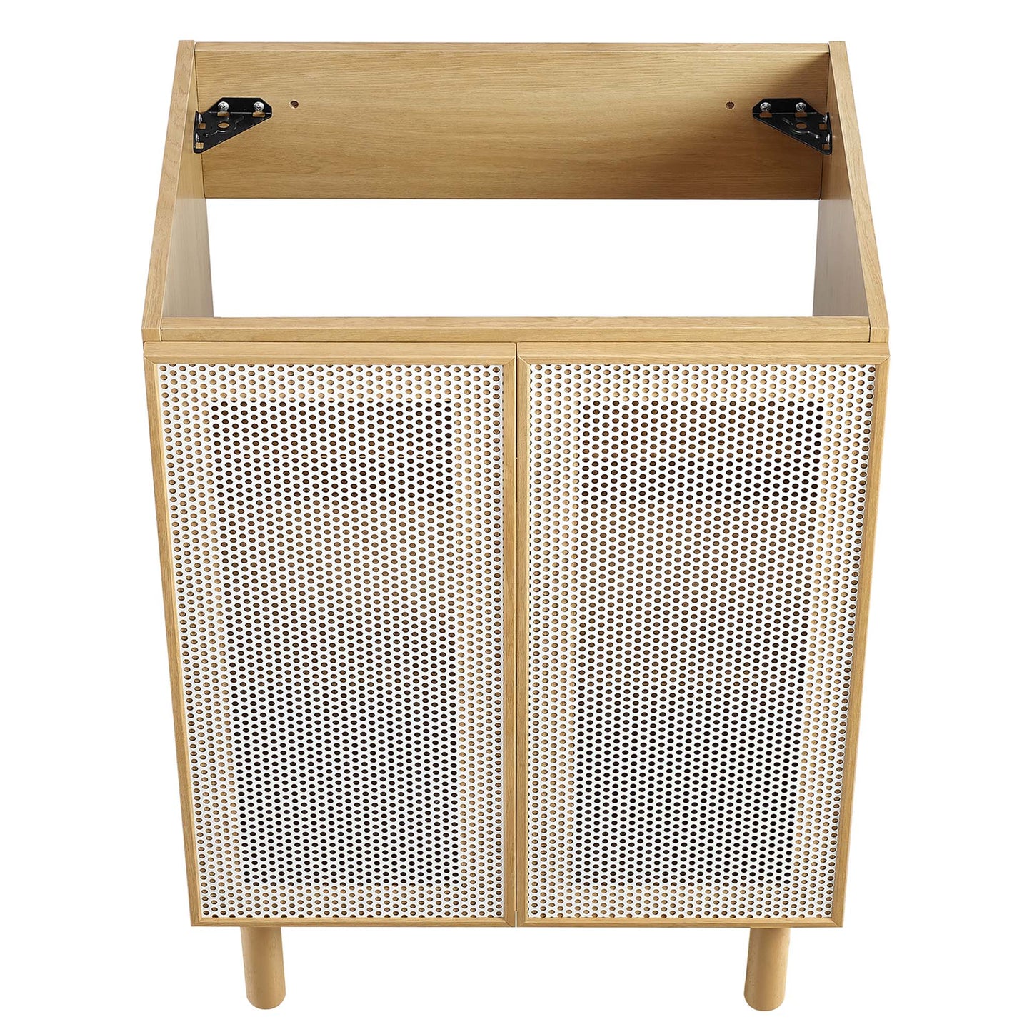 Modway, Calla 24" Perforated Metal Bathroom Vanity Cabinet (Sink Basin Not Included)