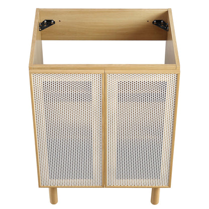 Modway, Calla 24" Perforated Metal Bathroom Vanity Cabinet (Sink Basin Not Included)