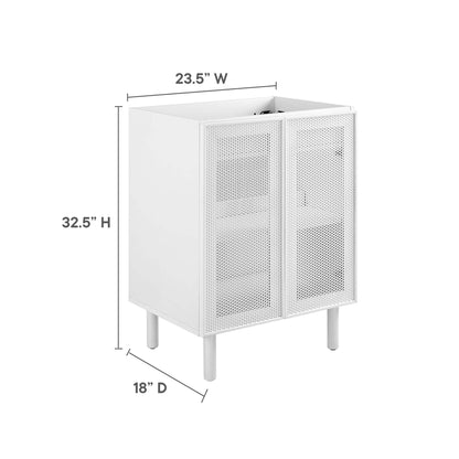 Modway, Calla 24" Perforated Metal Bathroom Vanity Cabinet (Sink Basin Not Included)