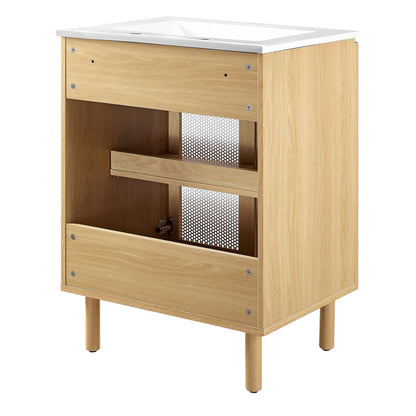 Modway, Calla 24" Perforated Metal Bathroom Vanity