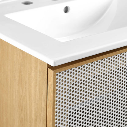 Modway, Calla 24" Perforated Metal Bathroom Vanity