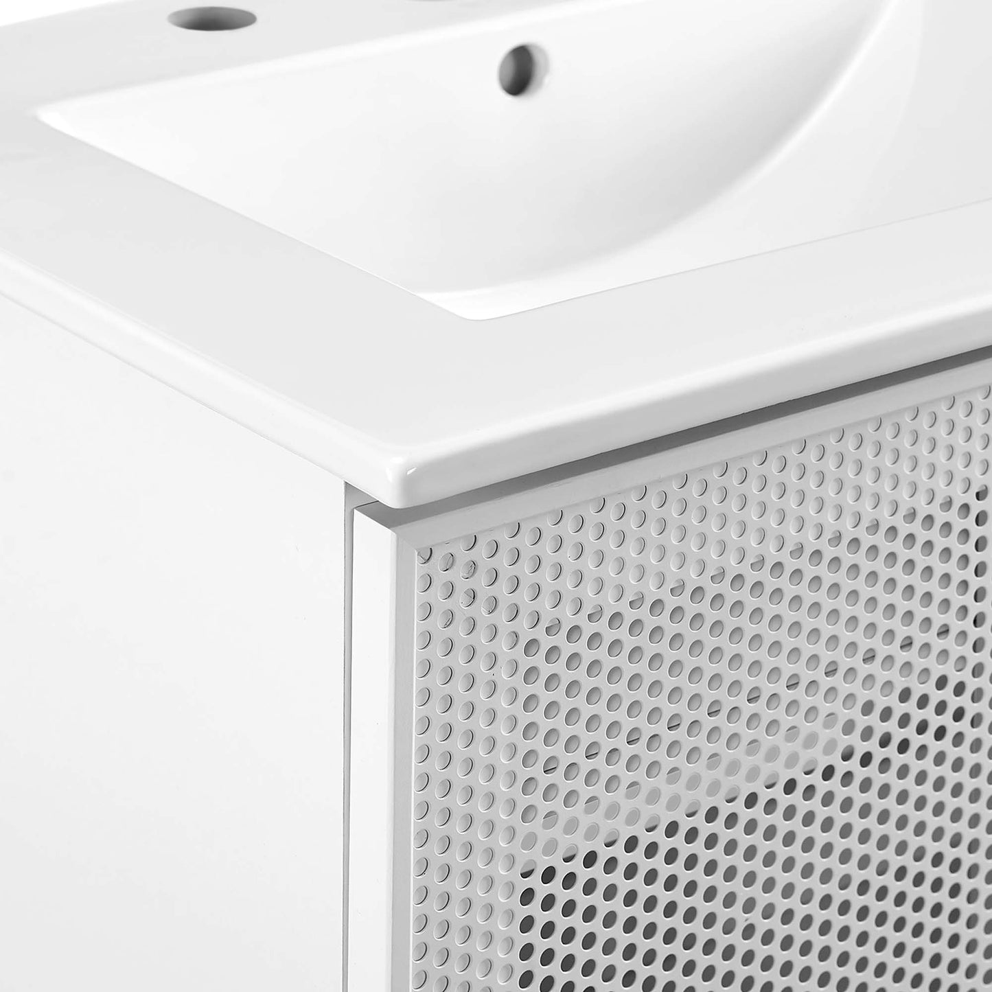 Modway, Calla 24" Perforated Metal Bathroom Vanity