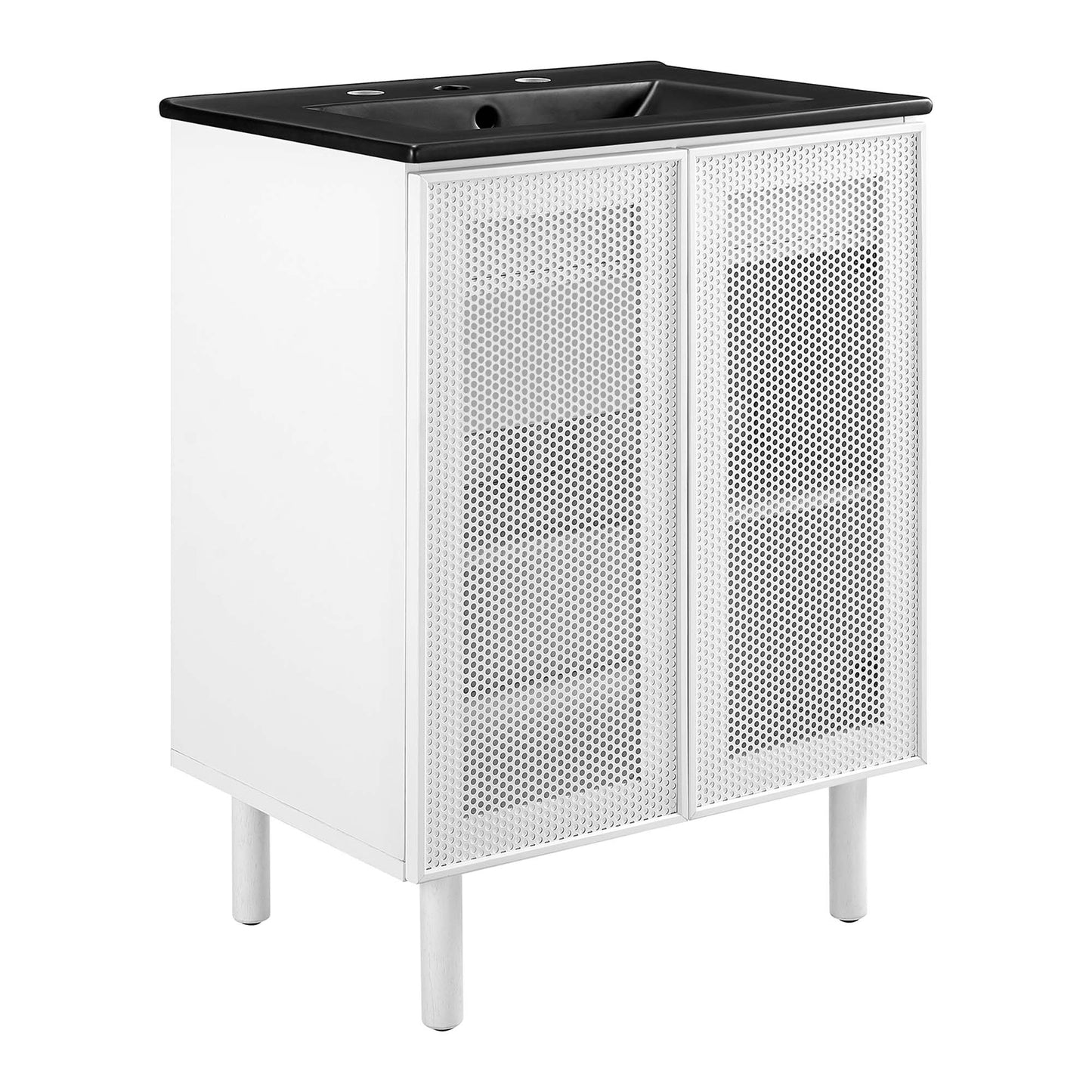 Modway, Calla 24" Perforated Metal Bathroom Vanity