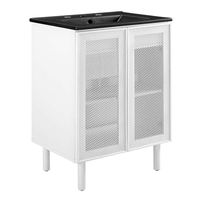 Modway, Calla 24" Perforated Metal Bathroom Vanity