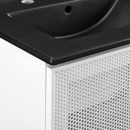 Modway, Calla 24" Perforated Metal Bathroom Vanity
