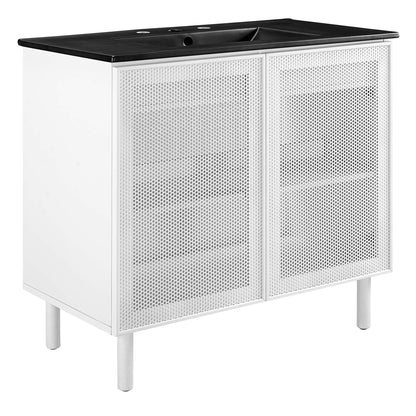 Modway, Calla 36" Perforated Metal Bathroom Vanity