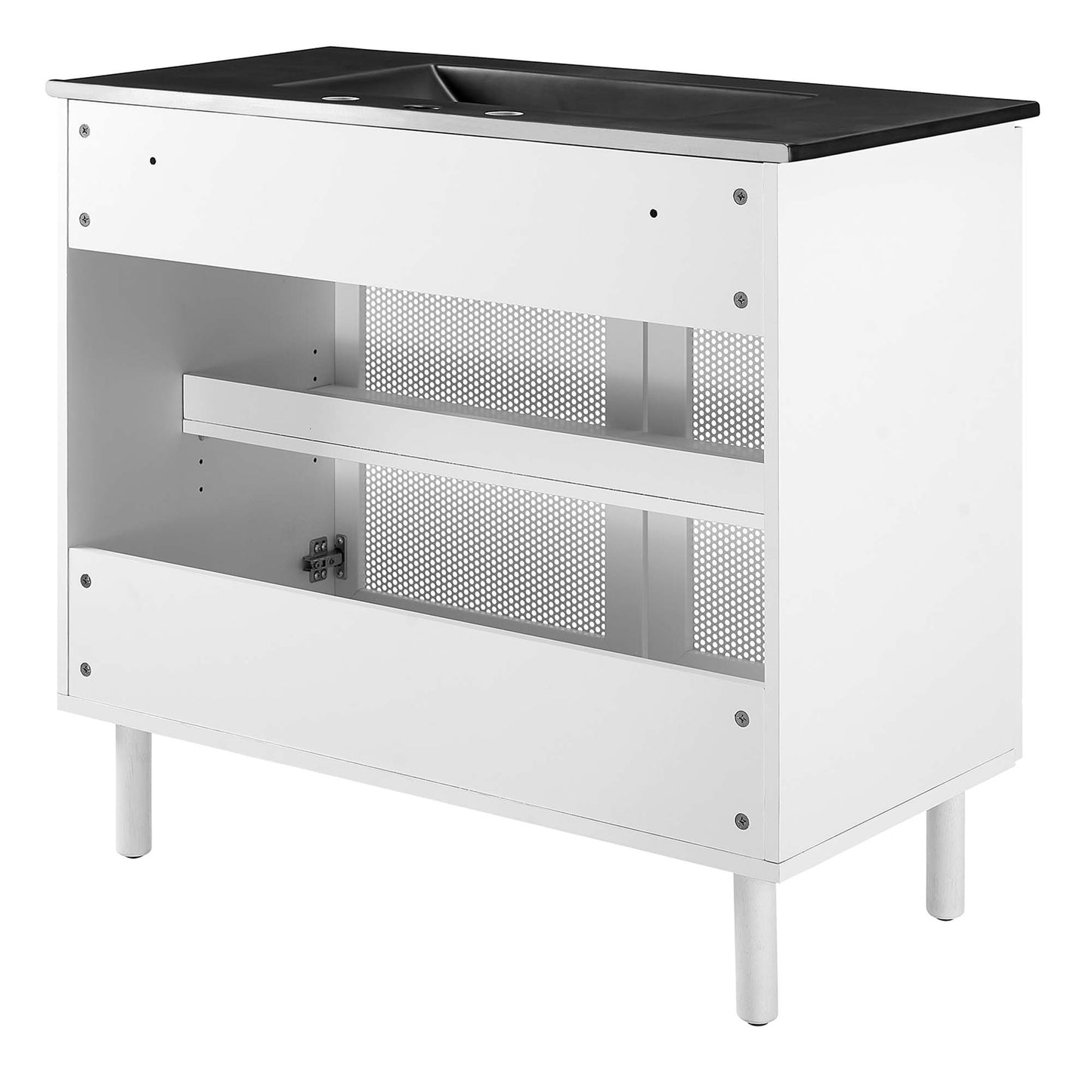 Modway, Calla 36" Perforated Metal Bathroom Vanity