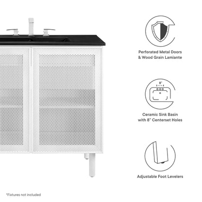 Modway, Calla 36" Perforated Metal Bathroom Vanity