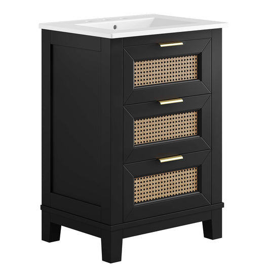 Modway, Dixie 24" Solid Wood Bathroom Vanity