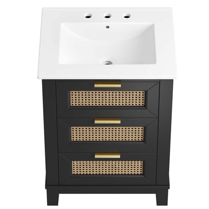 Modway, Dixie 24" Solid Wood Bathroom Vanity