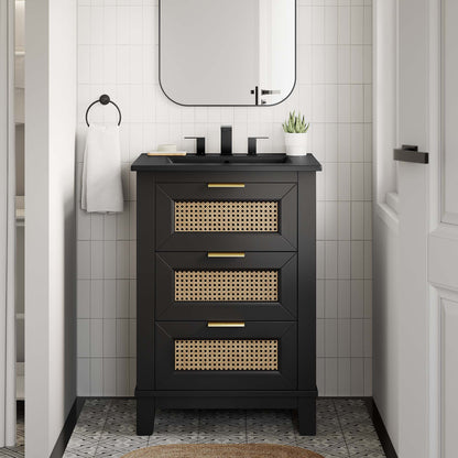 Modway, Dixie 24” Solid Wood Bathroom Vanity Cabinet