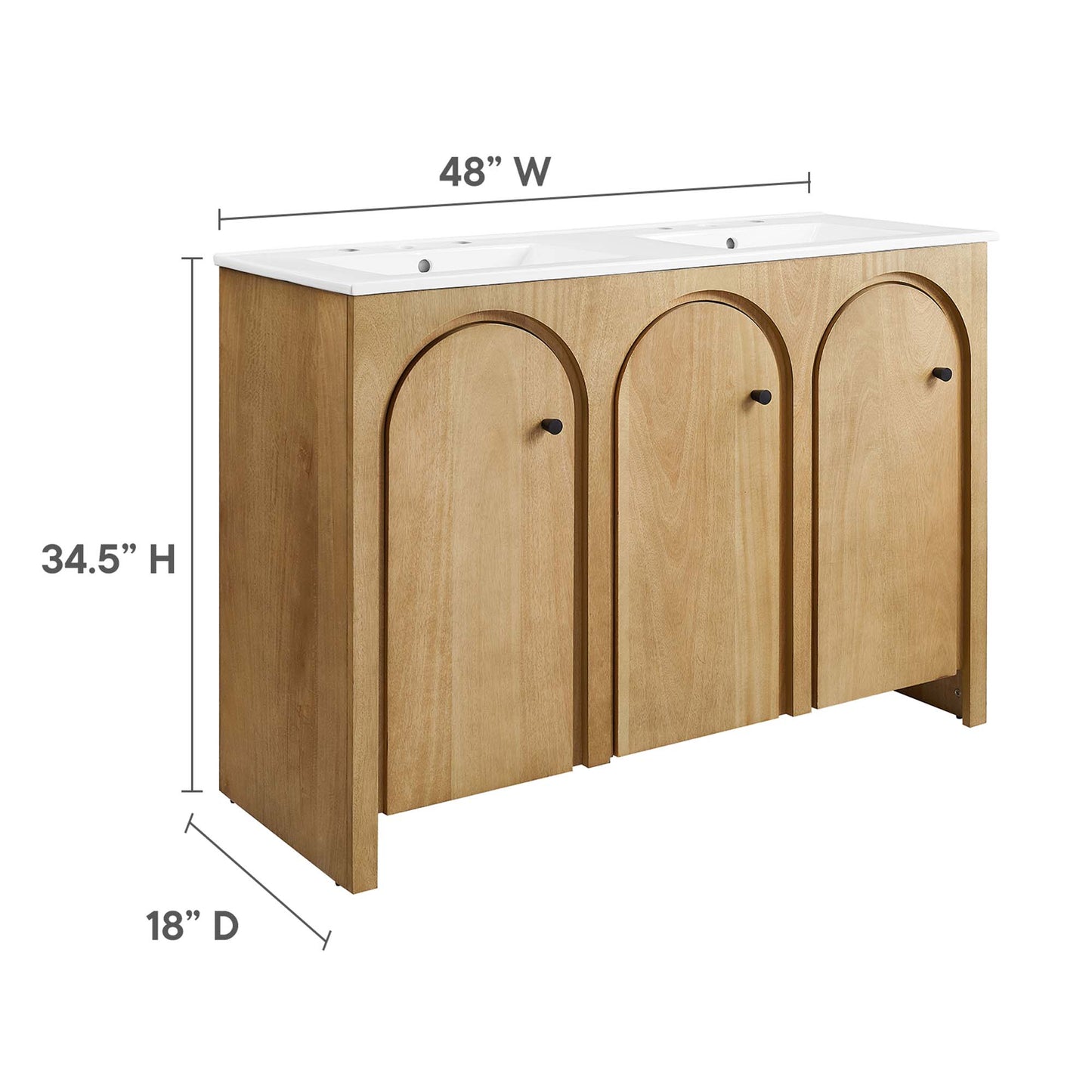 Modway, Appia 48" Double Sink Bathroom Vanity