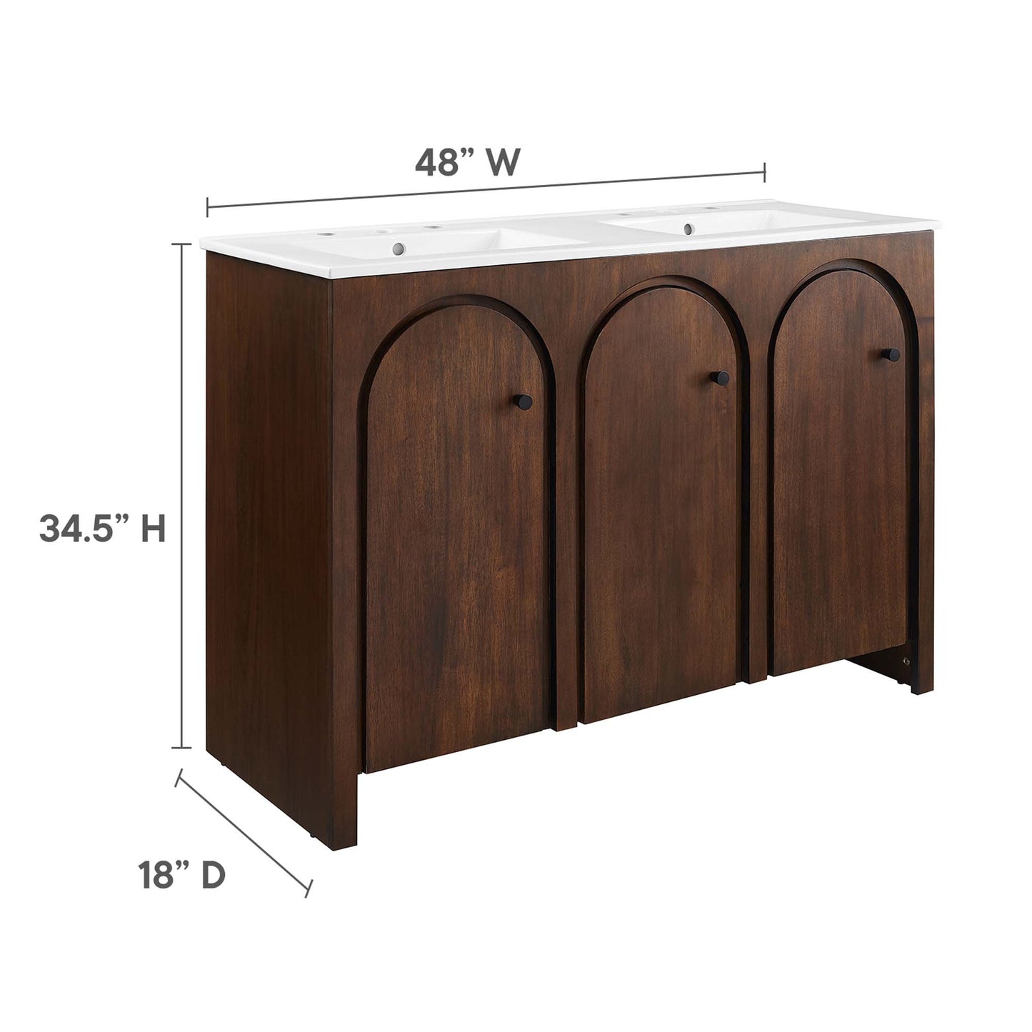 Modway, Appia 48" Double Sink Bathroom Vanity