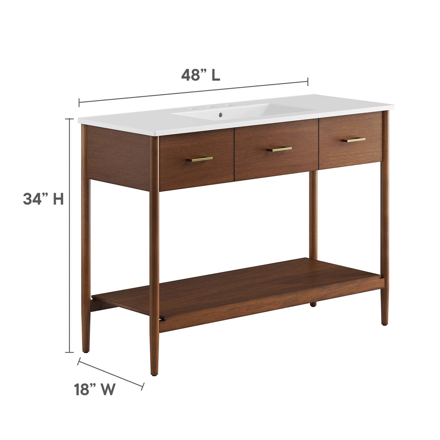 Modway, Zaire 48" Single Sink Bathroom Vanity