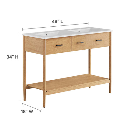 Modway, Zaire 48" Double Sink Bathroom Vanity