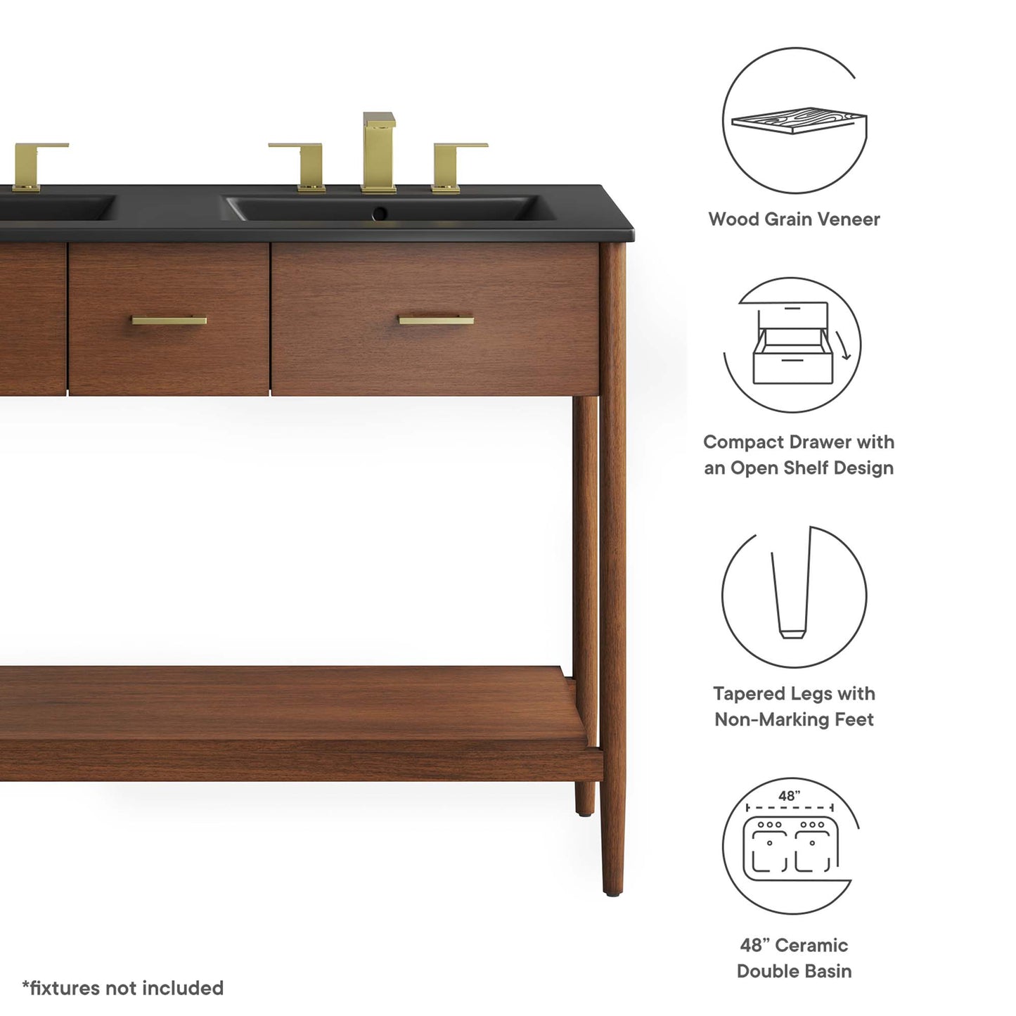 Modway, Zaire 48" Double Sink Bathroom Vanity