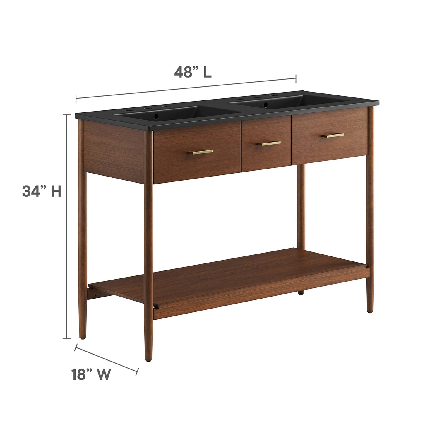 Modway, Zaire 48" Double Sink Bathroom Vanity