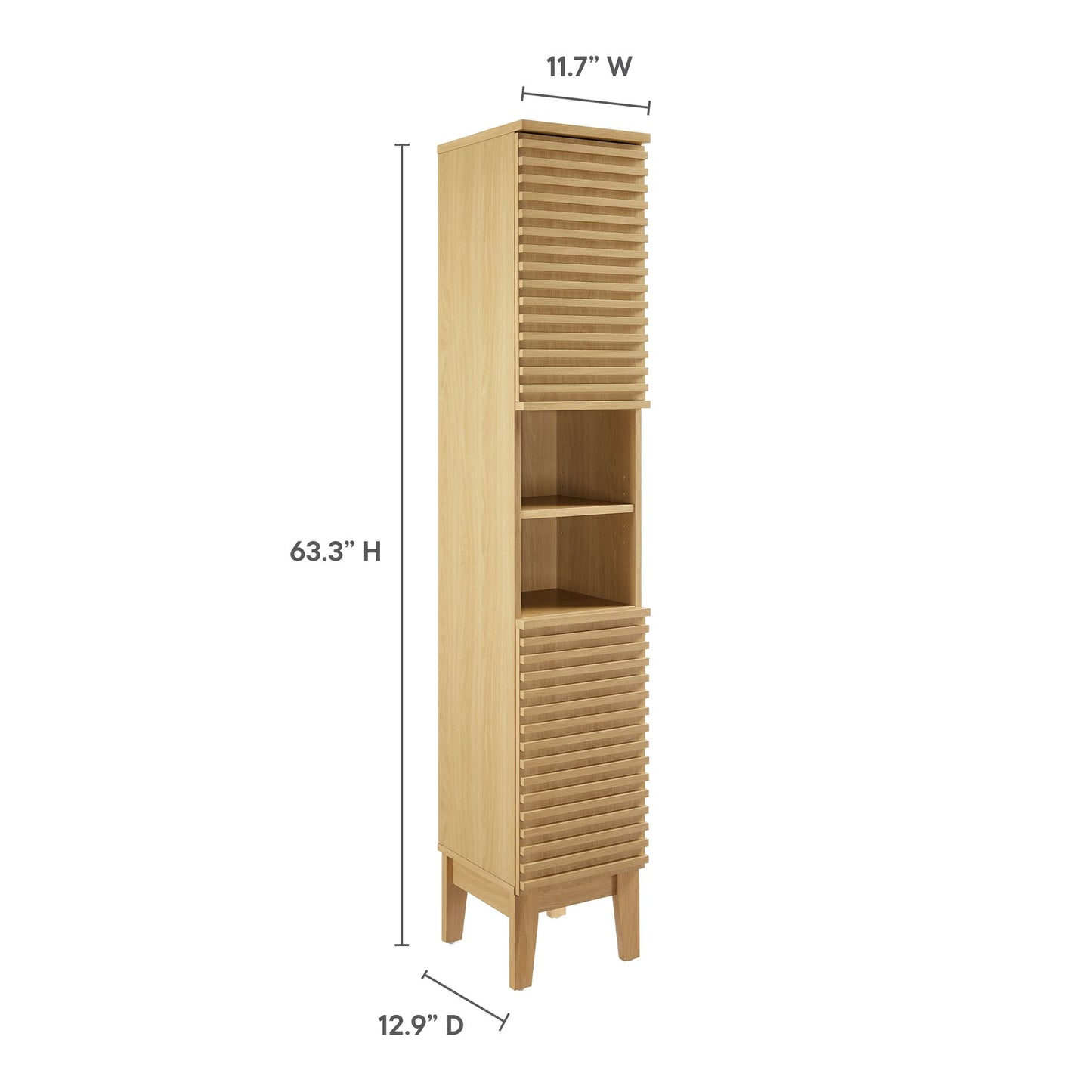 Modway, Render Tall Narrow Bathroom Storage Cabinet