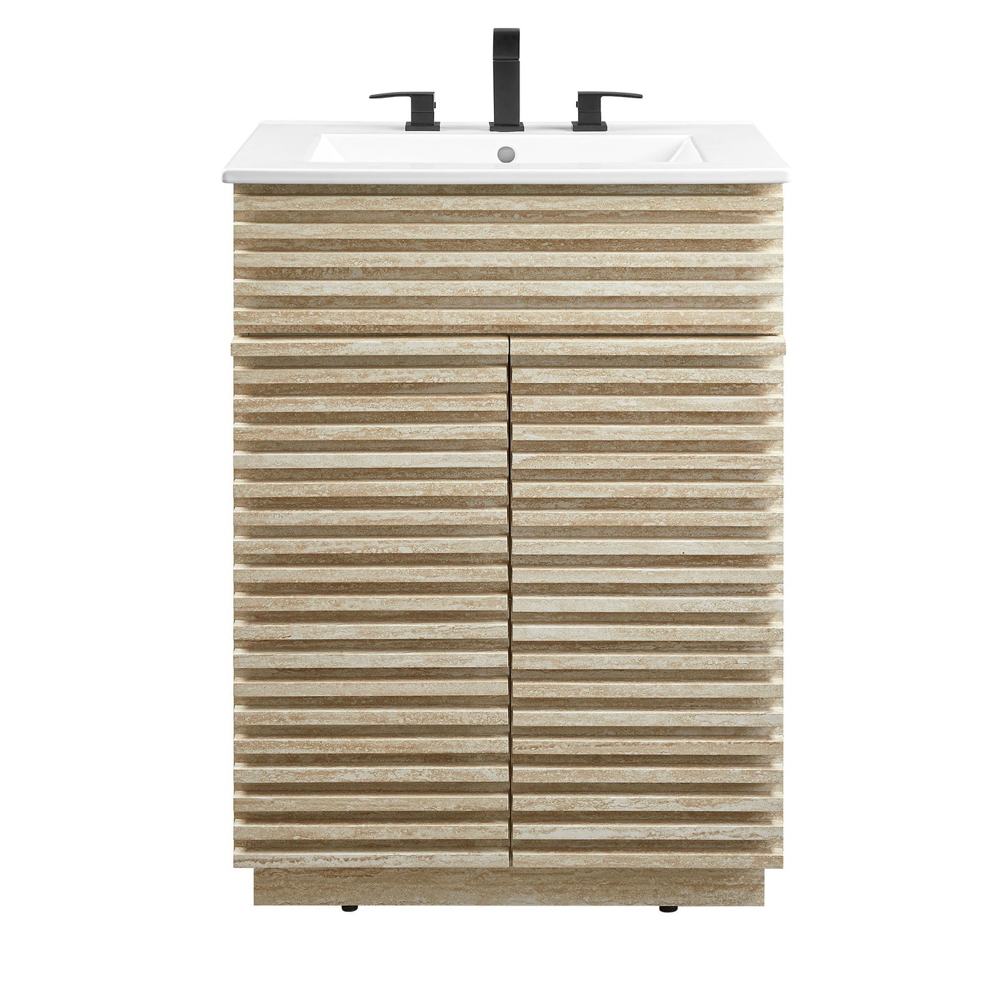 Modway, Render 24" Faux Travertine Bathroom Vanity With Sink
