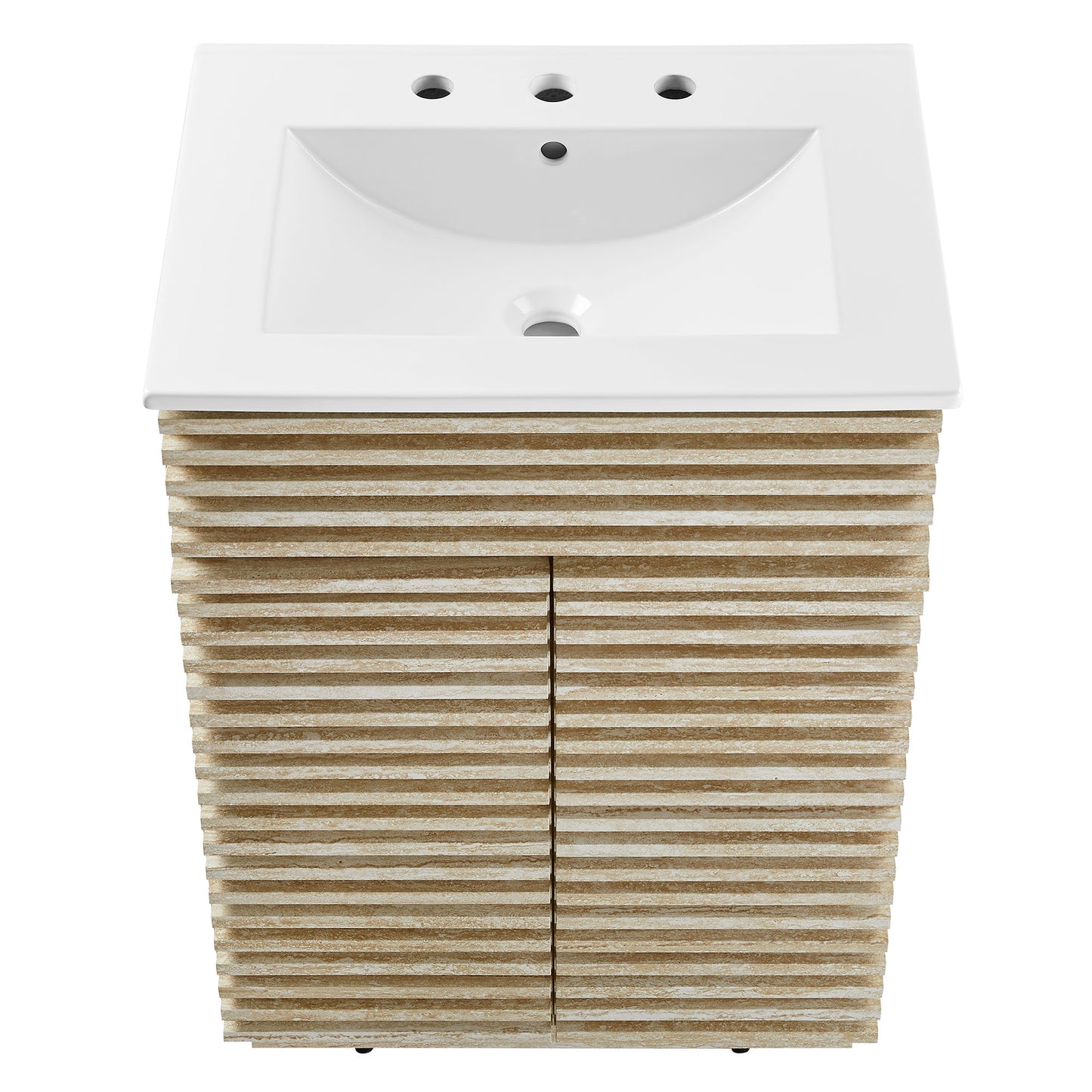Modway, Render 24" Faux Travertine Bathroom Vanity With Sink