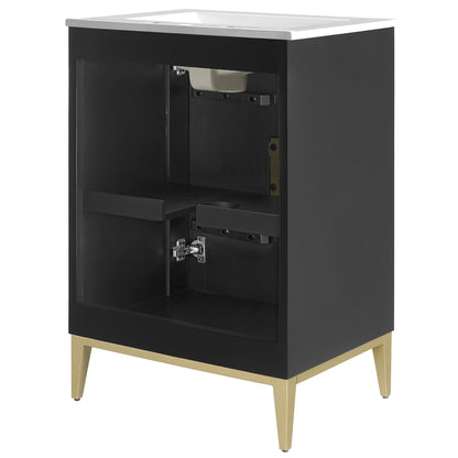 Modway, Beau 24" Wood Bathroom Vanity with Basin