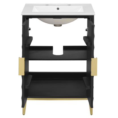 Modway, Beau 24" Wood Bathroom Vanity with Basin