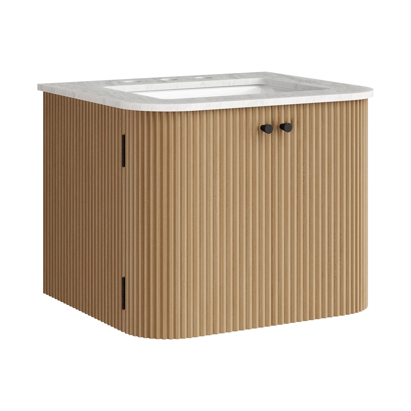 Modway, Zia 24" Wall-Mount Bathroom Vanity with Marble Sink