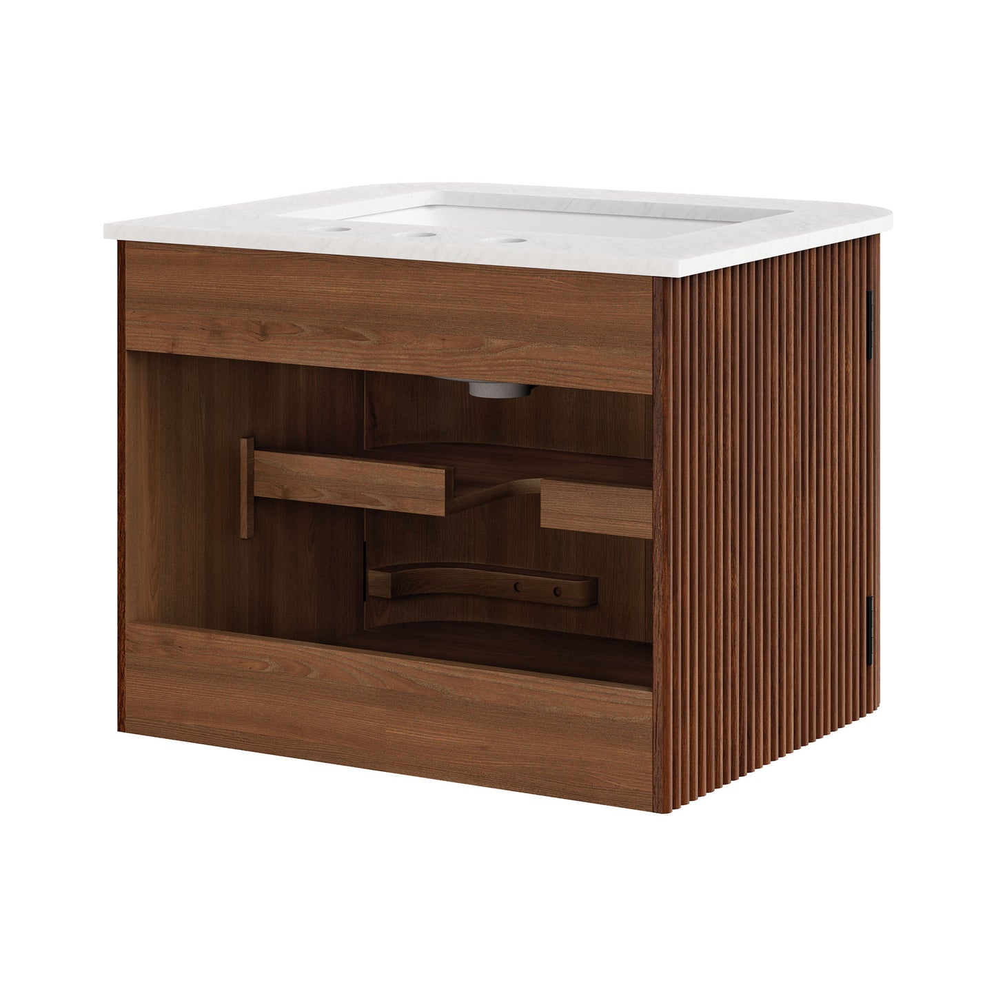 Modway, Zia 24" Wall-Mount Bathroom Vanity with Marble Sink