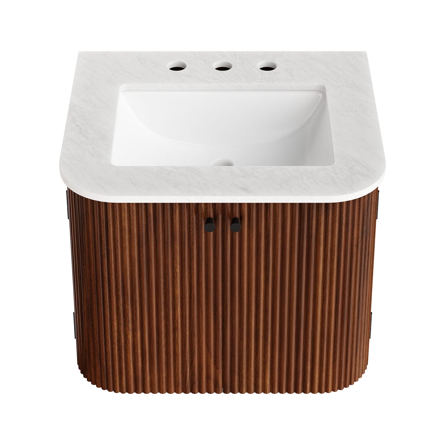 Modway, Zia 24" Wall-Mount Bathroom Vanity with Marble Sink