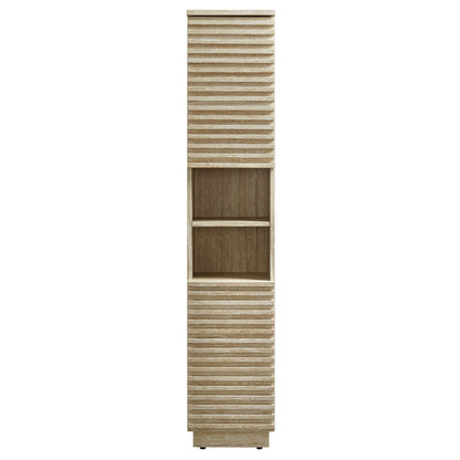 Modway, Render Tall Narrow Faux Travertine Linen Storage Cabinet