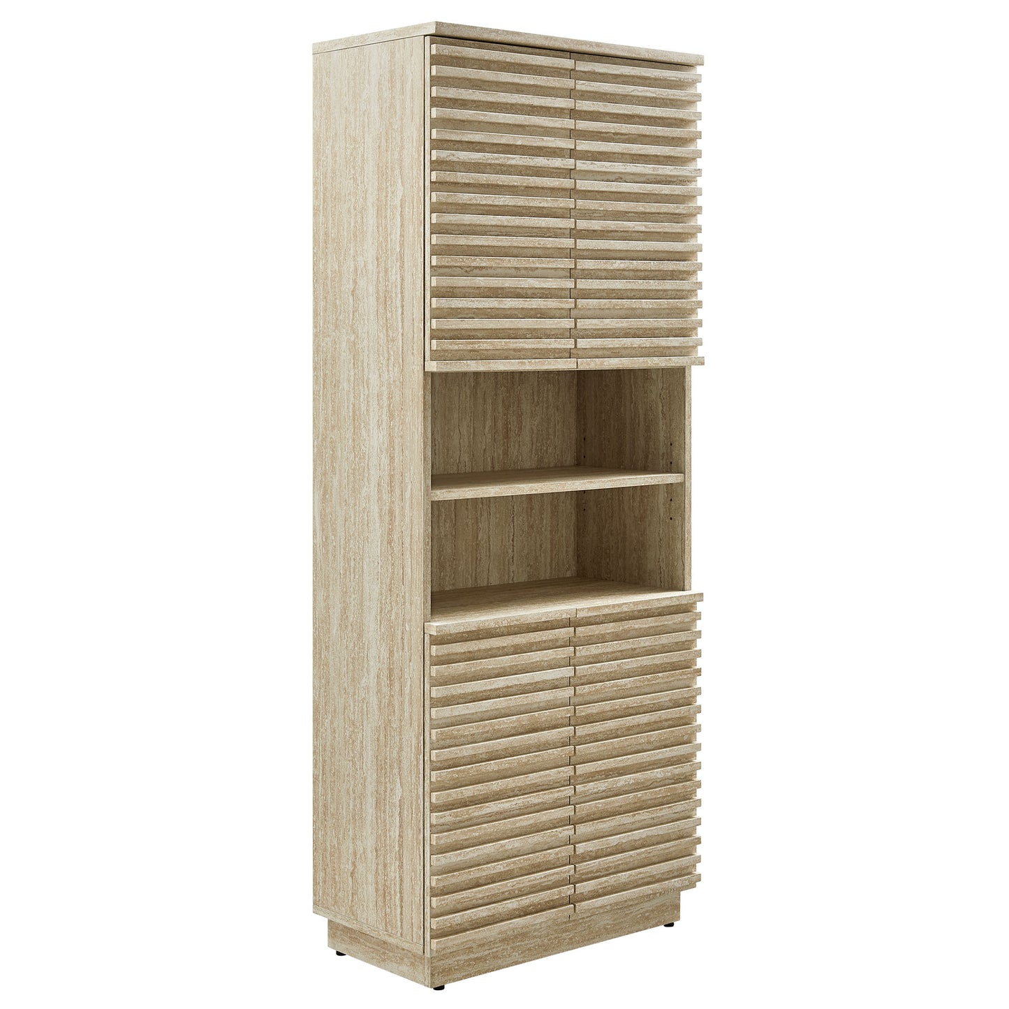 Modway, Render Tall Faux Travertine Linen Storage Cabinet