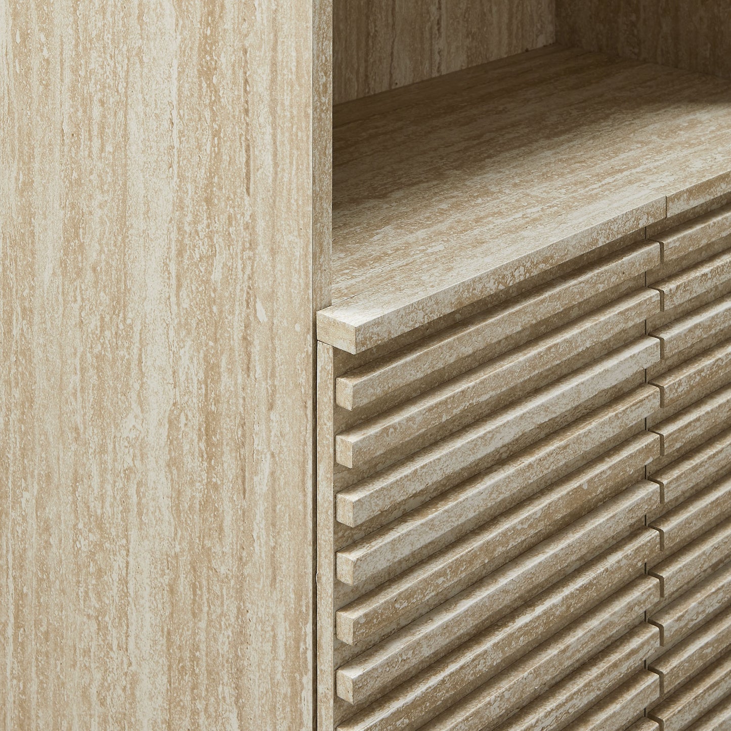 Modway, Render Tall Faux Travertine Linen Storage Cabinet