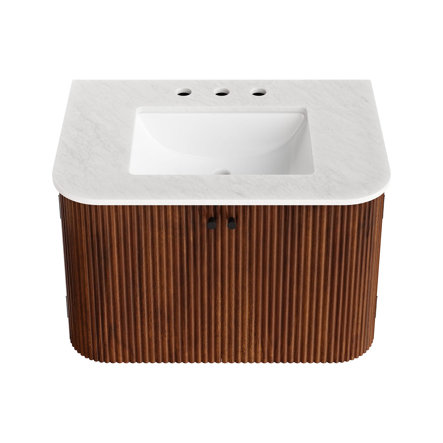 Modway, Zia 30" Wall-Mount Bathroom Vanity with Marble Sink