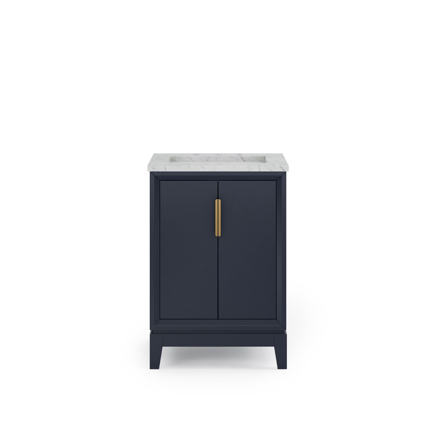 Elizabeth Collection 24 in. Bath Vanity in Monarch Blue With Vanity Top in Carrara White Marble - Vanity Only | Water Creation