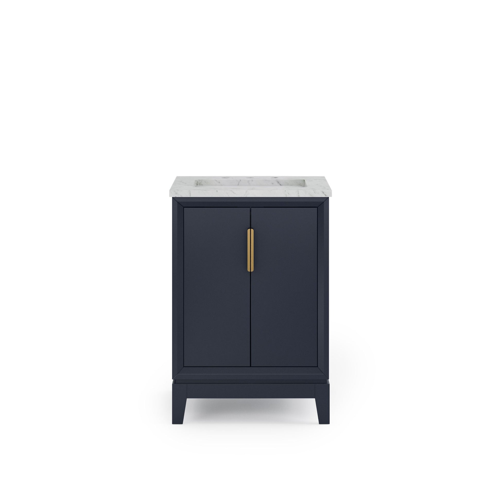 Elizabeth Collection 24 in. Bath Vanity in Monarch Blue With Vanity Top in Carrara White Marble - Vanity Only | Water Creation