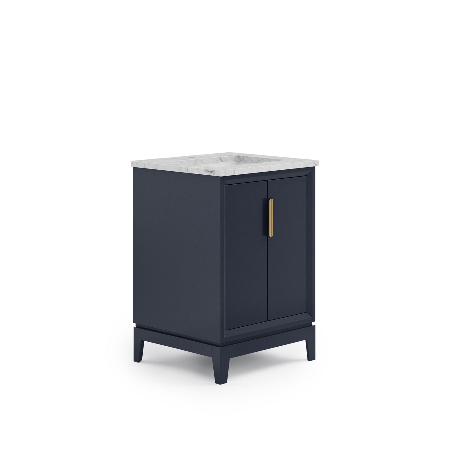 Elizabeth Collection 24 in. Bath Vanity in Monarch Blue With Vanity Top in Carrara White Marble - Vanity Only | Water Creation
