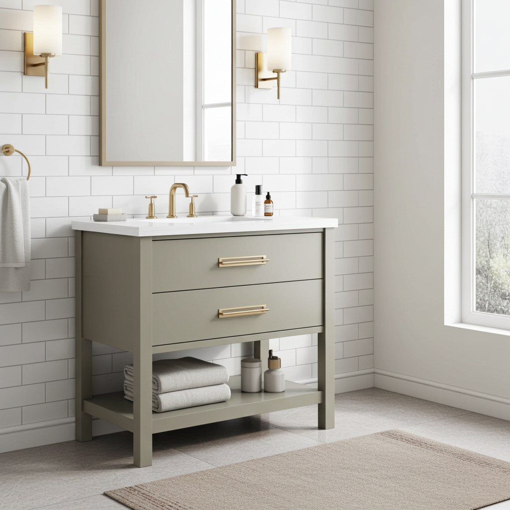 Vanderloc Kiawah Two-Drawer Single Bath Vanity — 48 Inch