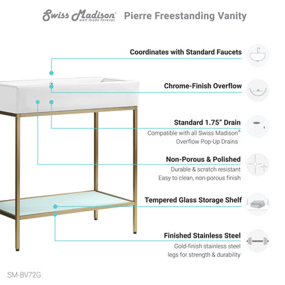 Swiss Madison Pierre freestanding bathroom vanity — view 3