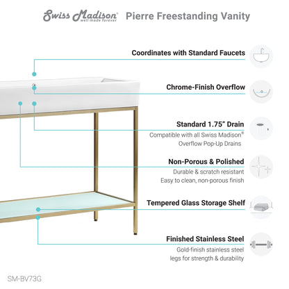 Swiss Madison Pierre freestanding bathroom vanity — view 3