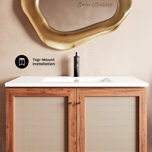Swiss Madison, 36 Ceramic Vanity Sink Top