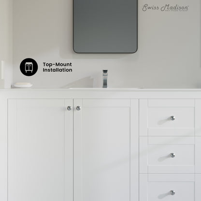 Swiss Madison, 48" Vanity Sink Top in Glossy White